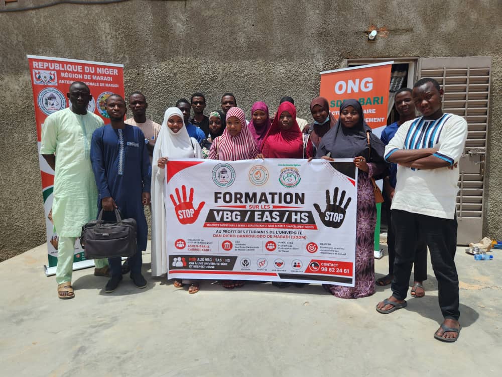 Photo de groupe - Formation VBG/EAS/HS à l'Université UDDM de Maradi