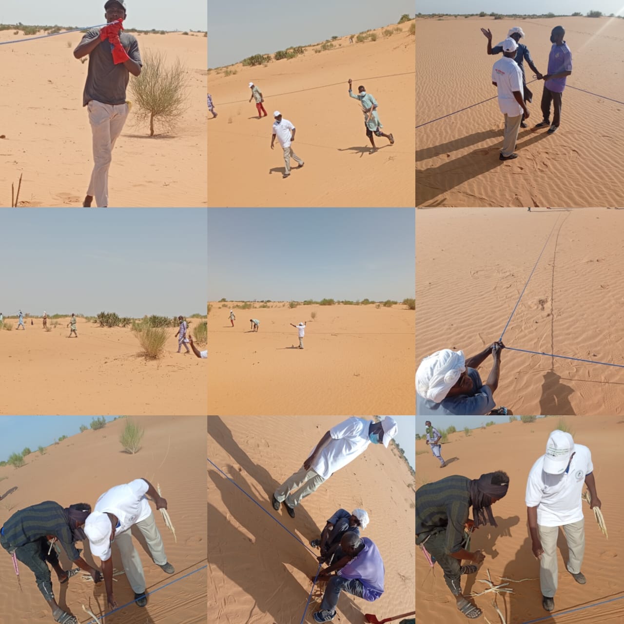 Séance pratique de traçage et mesures techniques sur les dunes